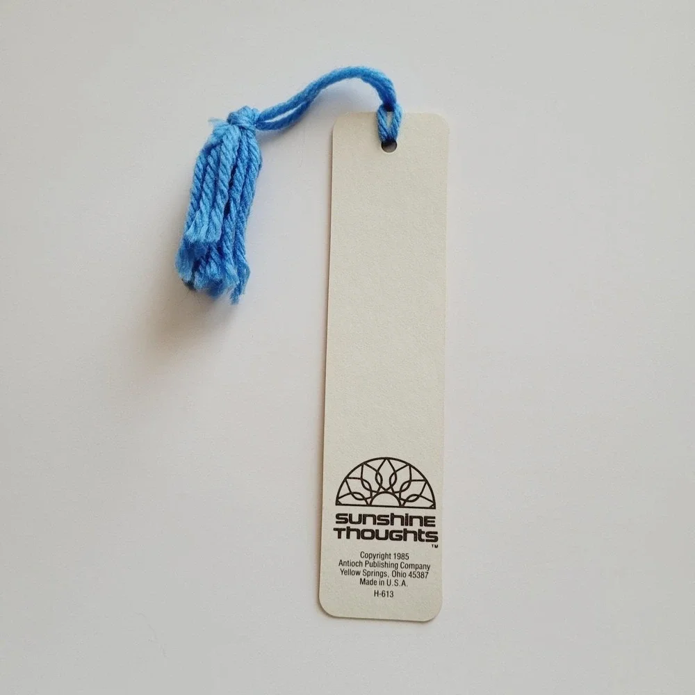 Vintage 80s Bookmark I Love Unicorns Heart Fairy Gold Embossed 1985 Antioch H613